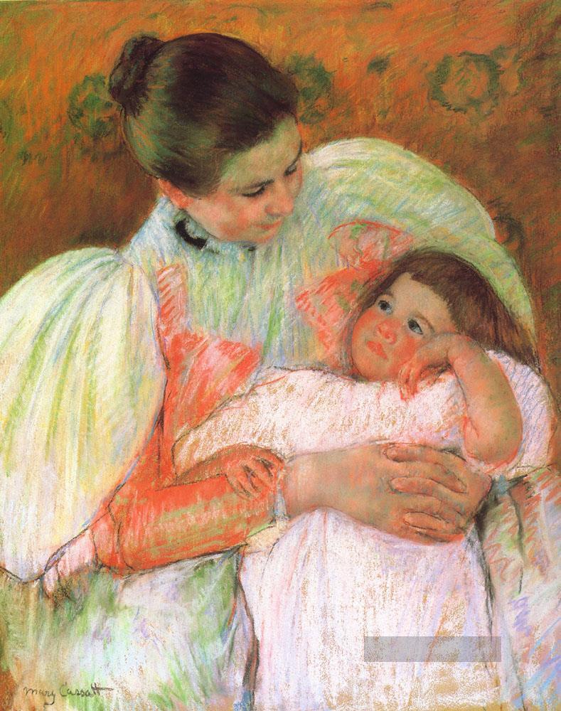 Krankenschwester und Kind Mütter Kinder Mary Cassatt Ölgemälde
